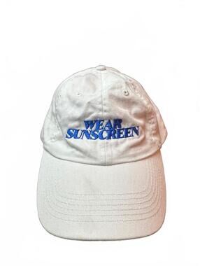 Supergoop! x Sephora White Baseball Cap with Blue Embroider